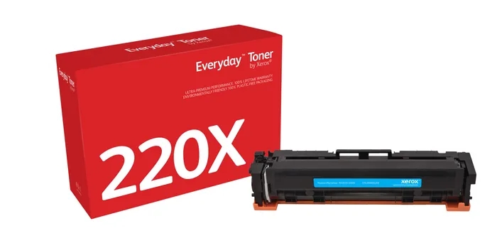 xerox everyday hp w2201x/w2201a cyan cartucho de toner generico reemplaza 220x/220a