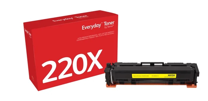 xerox everyday hp w2202x/w2202a amarillo cartucho de toner generico reemplaza 220x/220a