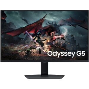 samsung odyssey g5 g50d monitor 27" ips qhd 180hz freesync respuesta 1ms regulable en altura, giratorio e inclinable hdmi, displayport vesa 100x100mm color negro