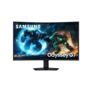samsung odyssey g7 g75f monitor 37" va curvo uhd 4k 165hz freesync hdr10+ respuesta 1ms hdmi, displayport, usb vesa 75x75mm color negro