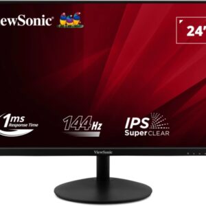viewsonic va24e2 h monitor 23.8" led ips fullhd 144hz respuesta 1ms vga, hdmi color negro