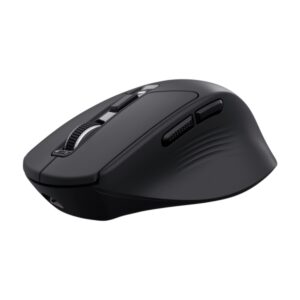 trust niven raton inalambrico de 7 botones ajustable hasta 3200dpi bluetooth recargable indicadores led clic silencioso receptor usb c multidispositivo 44x73x110mm color negro