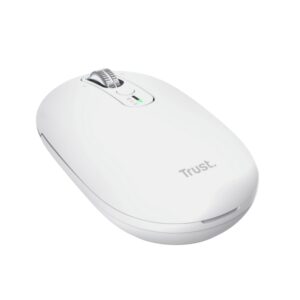 trust seron raton inalambrico ajustable hasta 3200dpi bluetooth recargable clic silencioso receptor usb c multiplataforma 31x62x111mm color blanco
