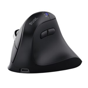 trust vyran raton inalambrico ergonomico ajustable hasta 4800dpi bluetooth recargable receptor usb a adaptador usb c multidispositivo clic silencioso 75x84x116mm color negro