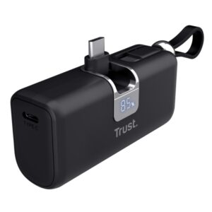 trust pacto bateria powerbank de 5000mah potencia 20w 3xusb c power delivery deteccion automatica plastico abs 25x39x77mm color negro
