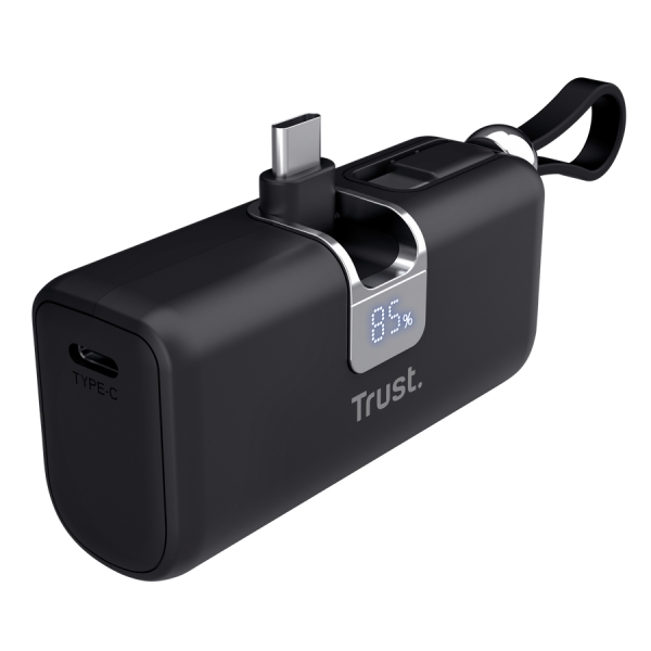 trust pacto bateria powerbank de 5000mah potencia 20w 3xusb c power delivery deteccion automatica plastico abs 25x39x77mm color negro