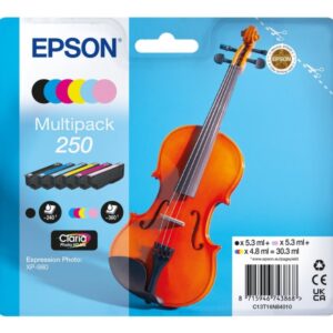 epson 250 pack de 6 cartuchos de tinta originales c13t16n84010