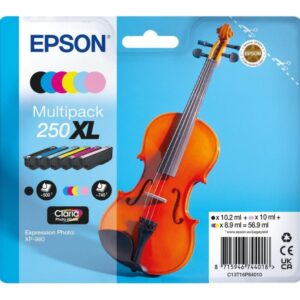 epson 250xl pack de 6 cartuchos de tinta originales c13t16p84010