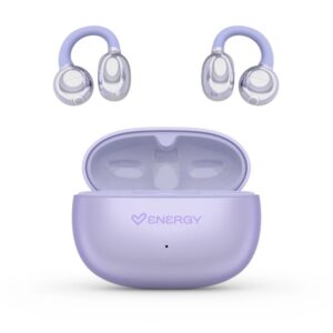 energy sistem chicpods auriculares true wireless bluetooth 5.4 23h autonomia tecnologia open sound microfono con reduccion de ruido asistente de voz integrado diseño curved fit color violeta