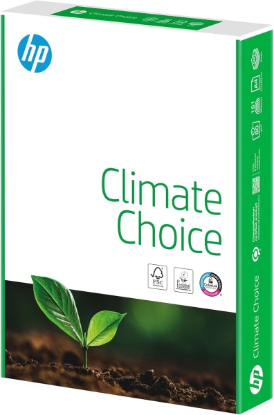 hp climate papel a4 80gr 210x297mm (500 hojas) blanco certificacion climatepartner envoltorio de papel reciclable