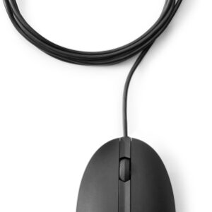 hp 320m raton laser usb sensor 1200 dpi ajustable diseño ambidiestro ergonomico 3 botones con rueda de desplazamiento plug & play color negro