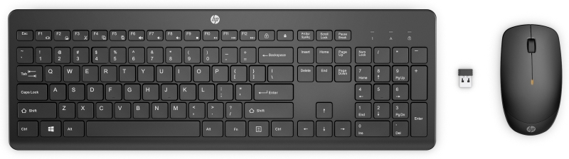 hp 235 combo teclado y raton inalambricos 2.4ghz raton optico 1600 dpi autonomia hasta 16 mesescolor negro