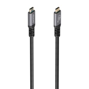 aisens cable usb c macho soporta hasta 100w longitud 3m velocidad de transferencia hasta 20gbps resolucion 8k aluminio color negro