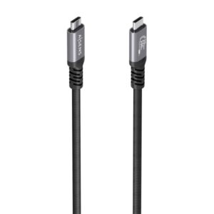 aisens cable usb c macho soporta hasta 100w longitud 5m velocidad de transferencia hasta 10gbps resolucion 8k aluminio color negro