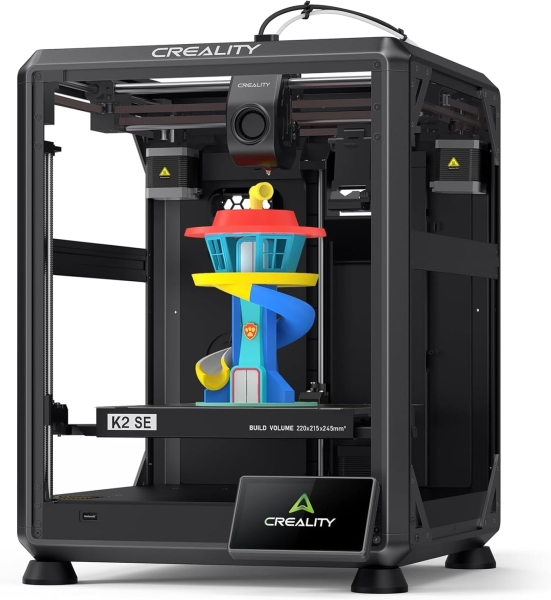creality k2 se combo impresora 3d abierta tamaño 22x21.5x24.5cm cuerpo de aluminio aeroespacial interfaz de usuario inteligente velocidad hasta 500mm/s