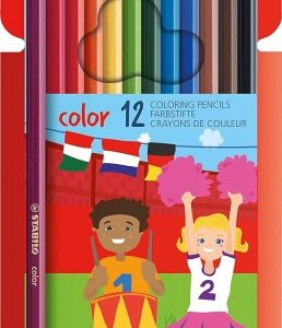 stabilo color pack con 12 lapices de colores mina de 2.5mm ideal para el colegio colores surtidos