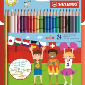 stabilo color pack con 24 lapices de colores mina de 2.5mm ideal para el colegio colores surtidos