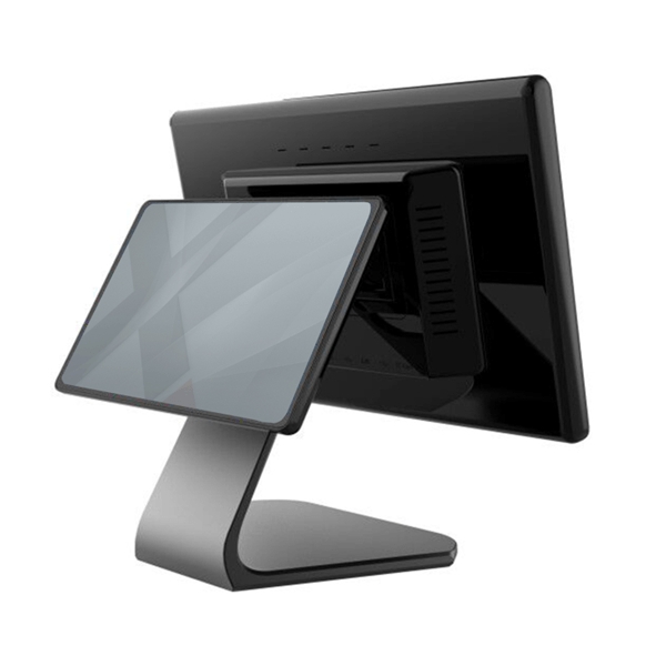 approx tpv con pantalla capacitiva 15.6" + visor 10.1" intel celeron n5095 qc 2.0ghz 8gb ddr4 256gb ssd altavoces wifi, bluetooth, rj45, hdmi, usb 2.0, usb 3.0, com, audio color negro