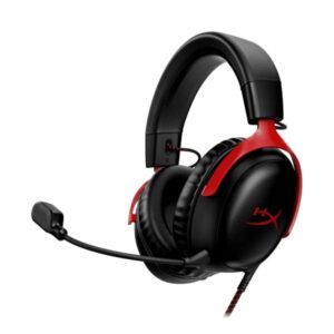 hyperx cloud iii auriculares gaming controladores de 53 mm microfono con cancelacion de ruido multiplataforma color negro/rojo