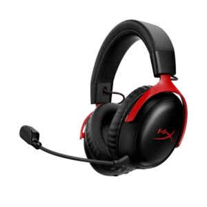 hyperx cloud iii s wireless auriculares gaming controladores de 53 mm inalambrico 2.4ghz / bluethooth microfono multiplataforma color negro/rojo