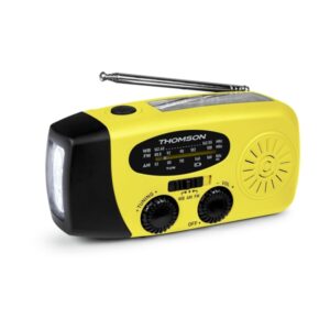 thomson rt260 radio linterna de emergencia funcion powerbank color amarillo