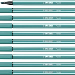 stabilo pen 68 rotulador de punta de fibra trazo de 1mm aprox. tinta con base de agua color turquesa