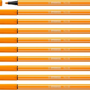 stabilo pen 68 rotulador de punta de fibra trazo de 1mm aprox. tinta con base de agua color naranja