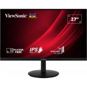 viewsonic vg2709 2k mhd 2 monitor led 27" ips qhd hdr respuesta 4ms altavoces 5w ajustable en altura, giratorio e inclinable hdmi, audio vesa 100x100mm