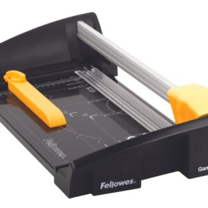 fellowes gamma cizalla de papel formato a3 pinza brazo extensible guias de corte cuchilla autoafilable capacidad de corte hasta 20 hojas 67x22.5x10cm color negro