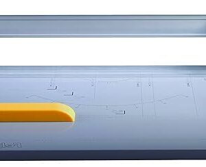 fellowes atom cizalla de papel formato a3 pinza antideslizante guias de corte cuchilla autoafilable capacidad de corte hasta 30 hojas 15x41.5x79cm color plateado y negro
