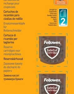 fellowes pack de 2 cuchillas de repuesto para cizalla corte recto cuchilla encapsulada retractil acero inoxidable