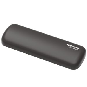 fellowes breyta reposamuñecas para raton proteccion antibacteriana microban revestimiento antipolvo tacto suave soporte ergonomico alivio del dolor 18x6x1.75cm color negro