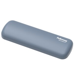 fellowes breyta reposamuñecas para raton proteccion antibacteriana microban revestimiento antipolvo tacto suave soporte ergonomico alivio del dolor 18x6x1.75cm color azul