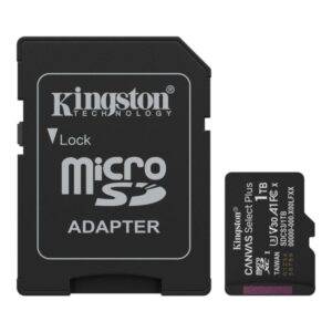 kingston tarjeta micro sdxc 1tb clase 10 150mb/s canvas select plus + adaptador sd