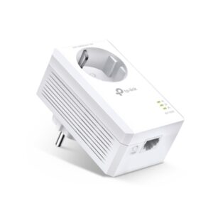 tp link tl pa7017p adaptador powerline velocidad hasta 1gbps cobertura hasta 300m toma de corriente integrada ethernet plug and play color blanco