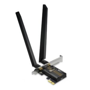 tp link archer tbe552e adaptador de red pci indicador led bluetooth velocidad 9.3gbps wifi 7 tribanda 2 antenas multidireccionales seguridad avanzada color negro