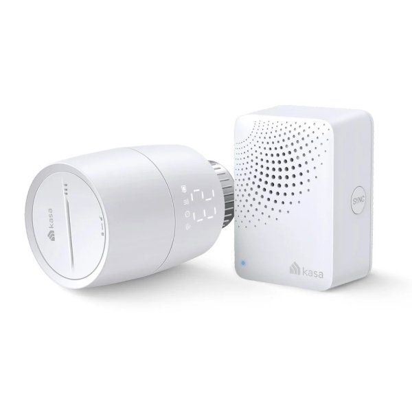 tp link kasa ke100 kit smart termostato de radiador inteligente con centralita wifi temporizador proteccion contra heladas control con asistente virtual y app color blanco