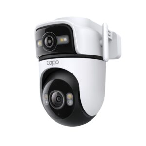 tp link tapo c545d camara de seguridad exterior 2k qhd 2 lentes ip66 wifi ethernet resolucion 3mpx vision nocturna audio bidireccional color blanco y negro