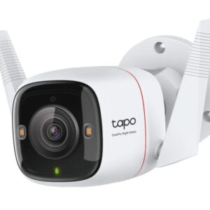 tp link tapo c325wb camara de seguridad 2k qhd ip66 wifi ethernet focos incorporados vision nocturna cancelacion de ruido color blanco y negro
