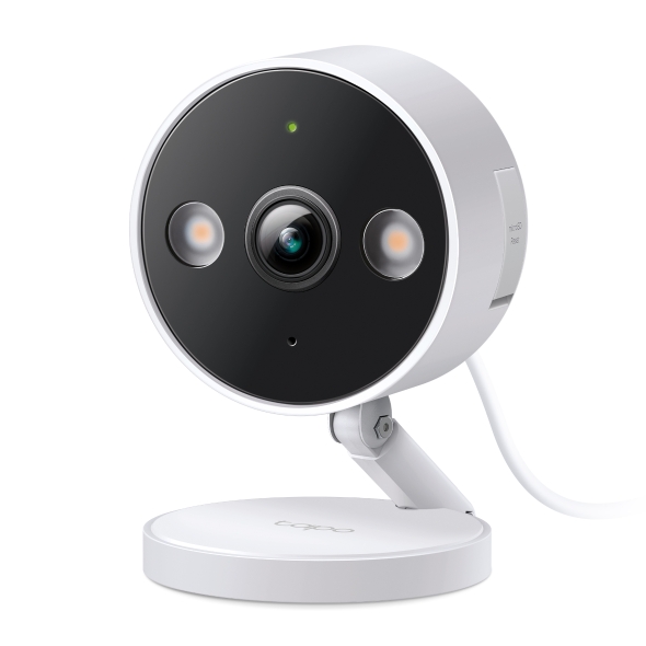 tp link tapo c120 camara de seguridad 2k qhd deteccion inteligente ip66 wifi vision nocturna audio bidireccional cancelacion de ruido color blanco y negro