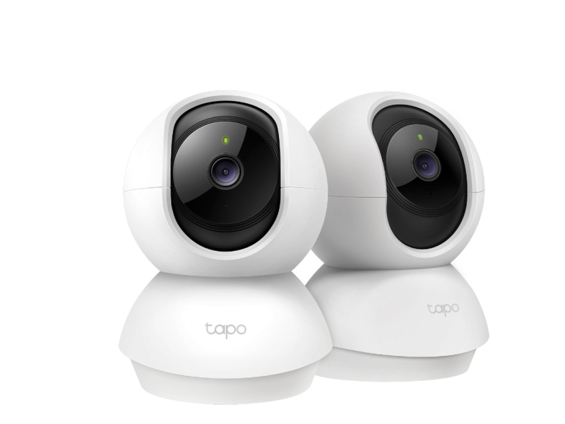 tp link tapo tc71 pack de 2 camaras de seguridad 2k qhd wifi resolucion de 3mpx vision nocturna audio bidireccional cancelacion de ruido color blanco y negro