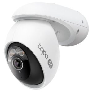 tp link tapo tc46 camara de seguridad para exterior ip66 wifi ethernet resolucion de 8mpx vision nocturna audio bidireccional color blanco y negro