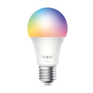tp link tapo l535e bombilla inteligente rgb intensidad regulable formato a60 casquillo e27 wifi temporizador compatible con asistente de voz control con app multicolor