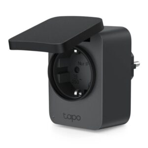 tp link tapo p410m enchufe inteligente para exterior wifi ip54 monitoreo de sistemas de produccion solar proteccion contra sobrecarga color negro