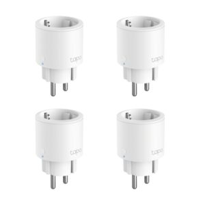 tp link tapo p115 pack de 4 enchufes inteligentes wifi temporizador monitorizacion de energia y gasto modo ausente control con app y asistentes virtuales color blanco