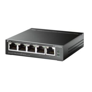 tp link tl sg105mpe switch 5 puertos rj45 1gbps negociacion automatica conmutacion hasta 10gbps soporta qos autorecuperacion plug and play color negro
