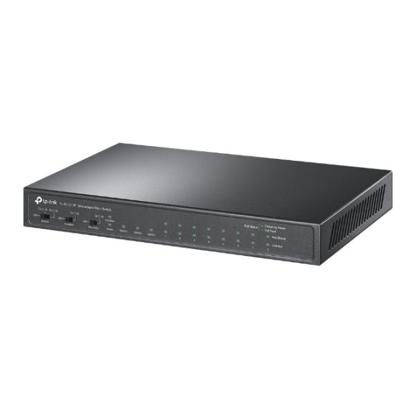 tp link tl sl1311p switch 11 puertos alcance hasta 250m con cable 8xrj45 poe+ 100mbps 2xrj45 1gbps sfp 1gbps recuperacion automatica plug and play color negro