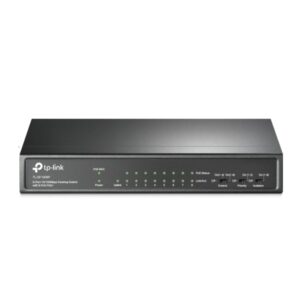 tp link tl sf1009p switch con 9 puertos rj45 100mbps no administrado 8xpoe+ plug and play recuperacion automatica color negro