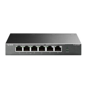 tp link tl sf1006p switch 6 puertos rj45 100mbps no administrado 4x poe plug and play autoaprendizaje mac color negro