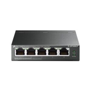 tp link tl sf1005lp switch 5 puertos no administrado 4xrj45 poe 100mbps 1xrj45 100mbps plug and play autoaprendizaje mac color negro